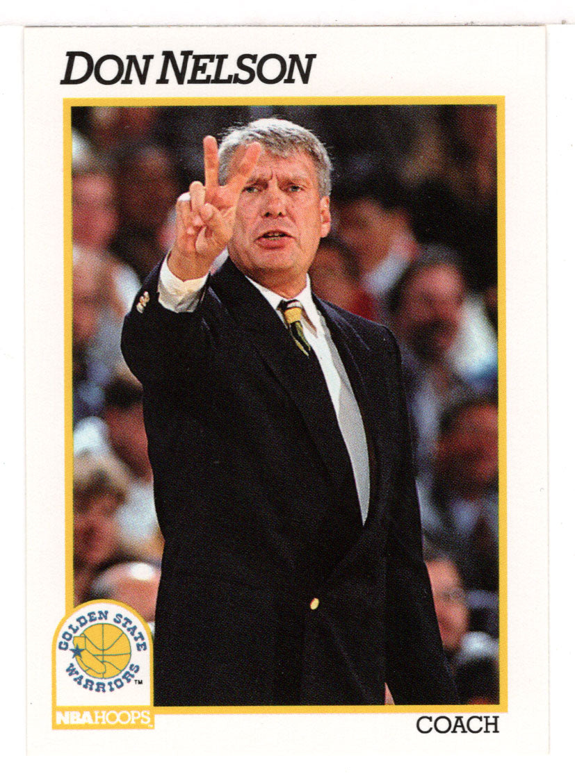 Don Nelson - Golden State Warriors - NBA Coach (NBA Basketball Card) 1991-92 Hoops # 229 Mint