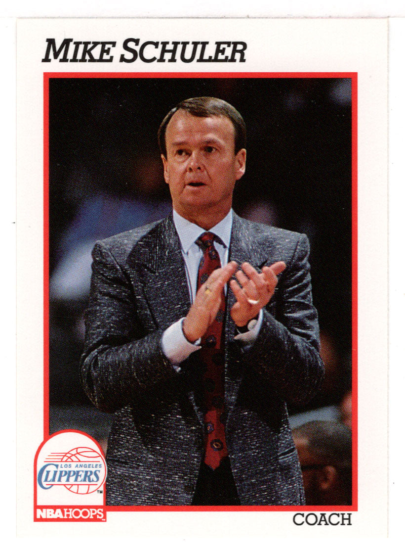 Mike Schuler - Los Angeles Clippers - NBA Coach (NBA Basketball Card) 1991-92 Hoops # 232 Mint