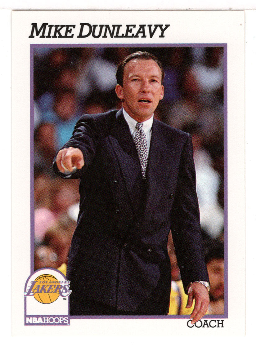 Mike Dunleavy - Los Angeles Lakers - NBA Coach (NBA Basketball Card) 1991-92 Hoops # 233 Mint
