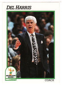 Del Harris - Milwaukee Bucks - NBA Coach (NBA Basketball Card) 1991-92 Hoops # 235 Mint
