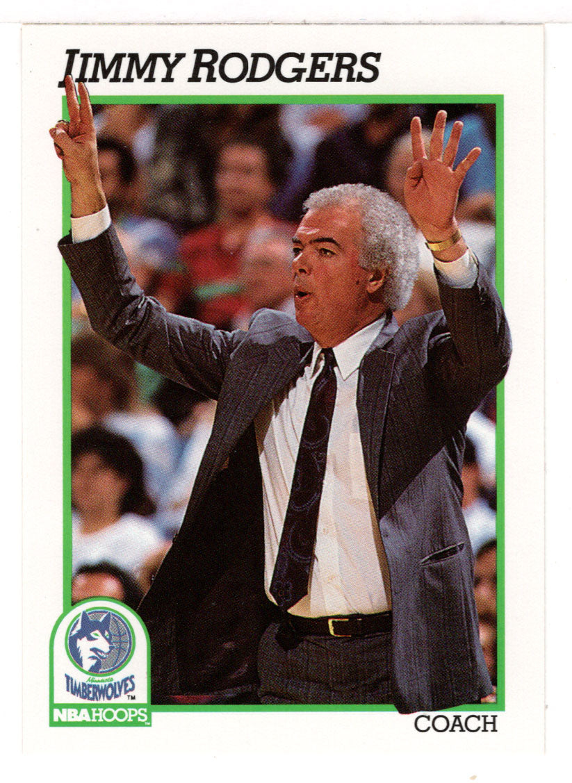 Jimmy Rodgers - Minnesota Timberwolves - NBA Coach (NBA Basketball Card) 1991-92 Hoops # 236 Mint