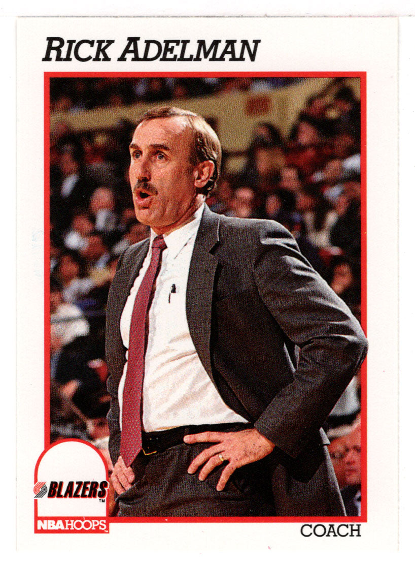 Rick Adelman - Portland Trail Blazers - NBA Coach (NBA Basketball Card) 1991-92 Hoops # 242 Mint