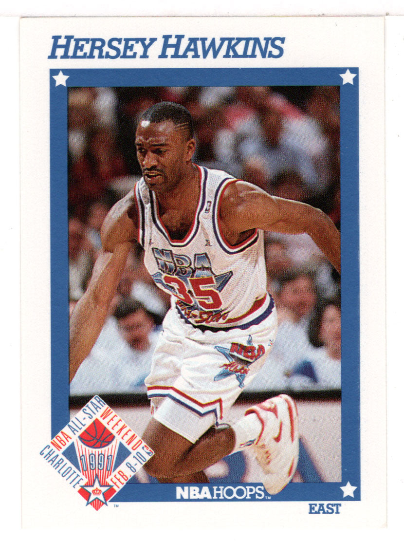 Hersey Hawkins - Philadelphia 76ers - All-Star Game (NBA Basketball Card) 1991-92 Hoops # 252 Mint