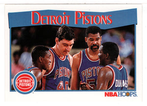 Detroit Pistons Team Card (NBA Basketball Card) 1991-92 Hoops # 281 Mint