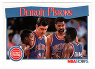 Detroit Pistons Team Card (NBA Basketball Card) 1991-92 Hoops # 281 Mint