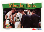 Milwaukee Bucks Team Card (NBA Basketball Card) 1991-92 Hoops # 288 Mint
