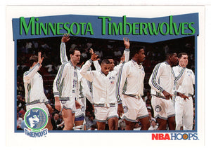 Minnesota Timberwolves Team Card (NBA Basketball Card) 1991-92 Hoops # 289 Mint