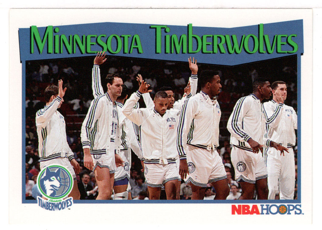 Minnesota Timberwolves Team Card (NBA Basketball Card) 1991-92 Hoops # 289 Mint