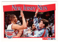 New Jersey Nets Team Card (NBA Basketball Card) 1991-92 Hoops # 290 Mint