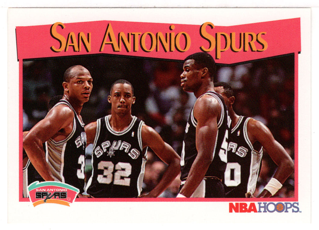 San Antonio Spurs Team Card (NBA Basketball Card) 1991-92 Hoops # 297 Mint