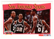 San Antonio Spurs Team Card (NBA Basketball Card) 1991-92 Hoops # 297 Mint