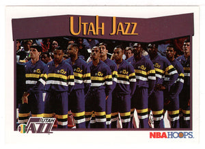 Utah Jazz Team Card (NBA Basketball Card) 1991-92 Hoops # 299 Mint