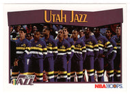 Utah Jazz Team Card (NBA Basketball Card) 1991-92 Hoops # 299 Mint