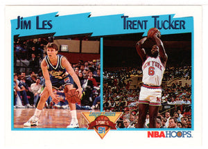 Jim Les - Trent Tucker - Sacramento Kings - New York Knicks - League Leaders (NBA Basketball Card) 1991-92 Hoops # 307 Mint