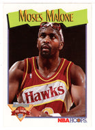 Moses Malone - Atlanta Hawks - Milestones (NBA Basketball Card) 1991-92 Hoops # 318 Mint