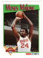 Moses Malone - Houston Rockets - Looking Back (NBA Basketball Card) 1991-92 Hoops # 323 Mint