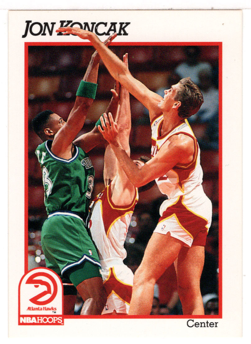 Jon Koncak - Atlanta Hawks (NBA Basketball Card) 1991-92 Hoops # 333 Mint
