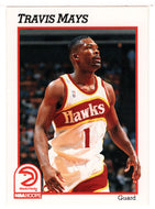 Travis Mays - Atlanta Hawks (NBA Basketball Card) 1991-92 Hoops # 335 Mint