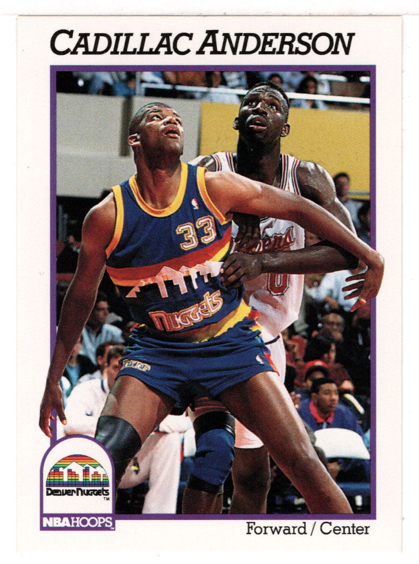Cadillac Anderson - Denver Nuggets (NBA Basketball Card) 1991-92 Hoops # 354 Mint