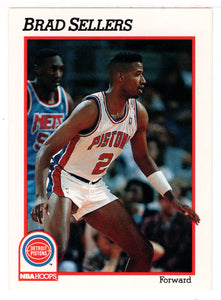 Brad Sellers - Detroit Pistons (NBA Basketball Card) 1991-92 Hoops # 362 Mint
