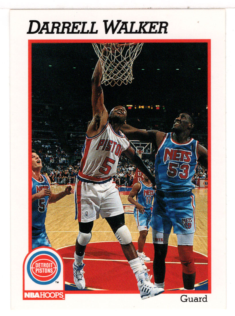 Darrell Walker - Detroit Pistons (NBA Basketball Card) 1991-92 Hoops # 363 Mint