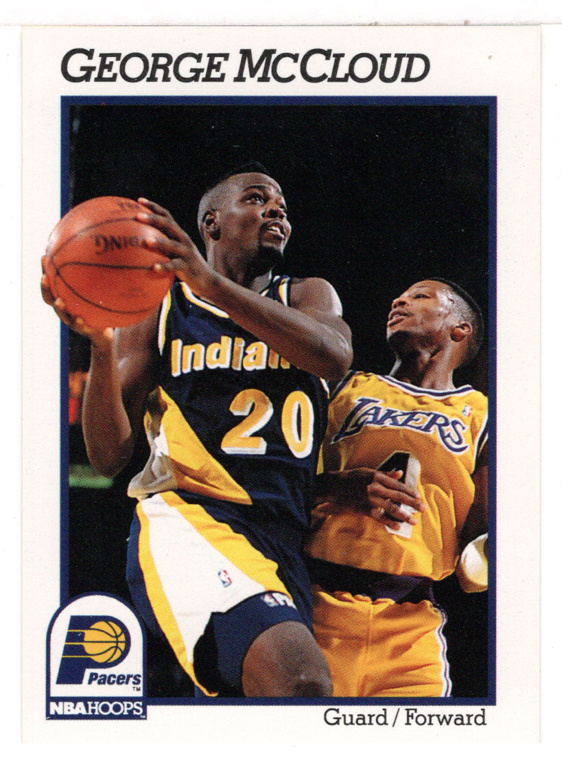 George McCloud - Indiana Pacers (NBA Basketball Card) 1991-92 Hoops # 373 Mint