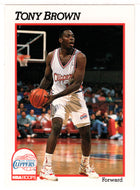 Tony Brown - Los Angeles Clippers (NBA Basketball Card) 1991-92 Hoops # 376 Mint