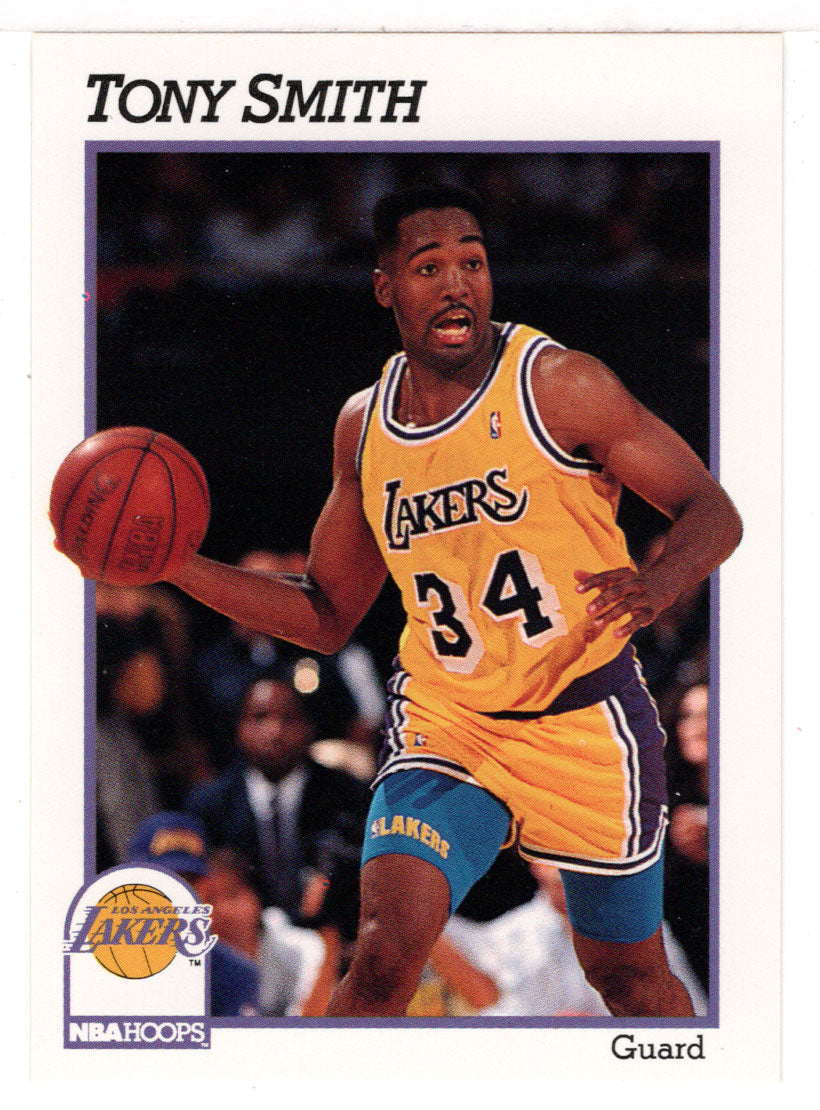 Tony Smith - Los Angeles Lakers (NBA Basketball Card) 1991-92 Hoops # 384 Mint