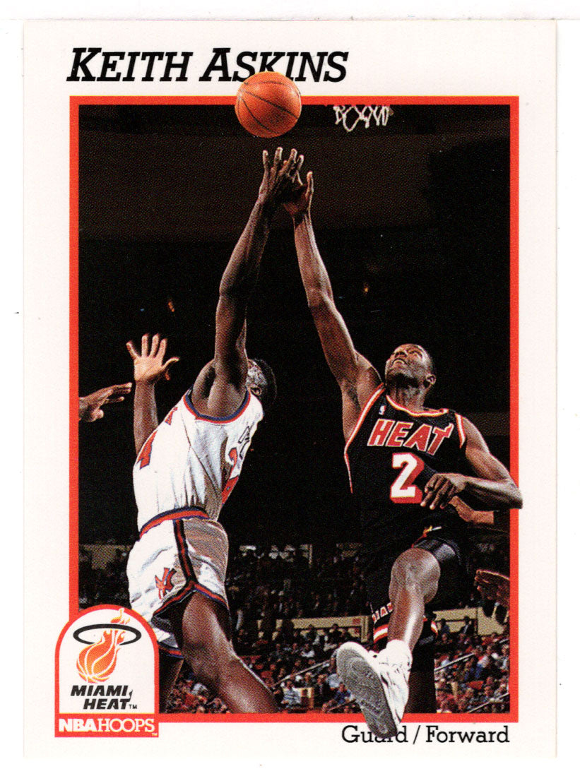 Keith Askins RC - Miami Heat (NBA Basketball Card) 1991-92 Hoops # 386 Mint