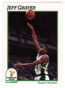 Jeff Grayer - Milwaukee Bucks (NBA Basketball Card) 1991-92 Hoops # 391 Mint