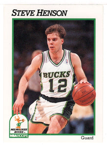 Steve Henson - Milwaukee Bucks (NBA Basketball Card) 1991-92 Hoops # 392 Mint