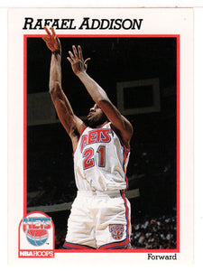 Rafael Addison RC - New Jersey Nets (NBA Basketball Card) 1991-92 Hoops # 398 Mint