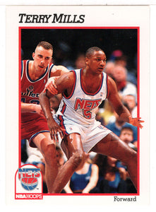 Terry Mills RC - New Jersey Nets (NBA Basketball Card) 1991-92 Hoops # 401 Mint