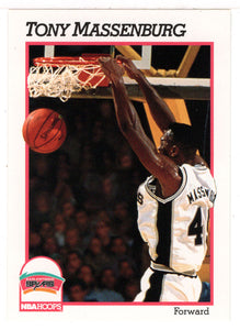 Tony Massenburg - San Antonio Spurs (NBA Basketball Card) 1991-92 Hoops # 437 Mint