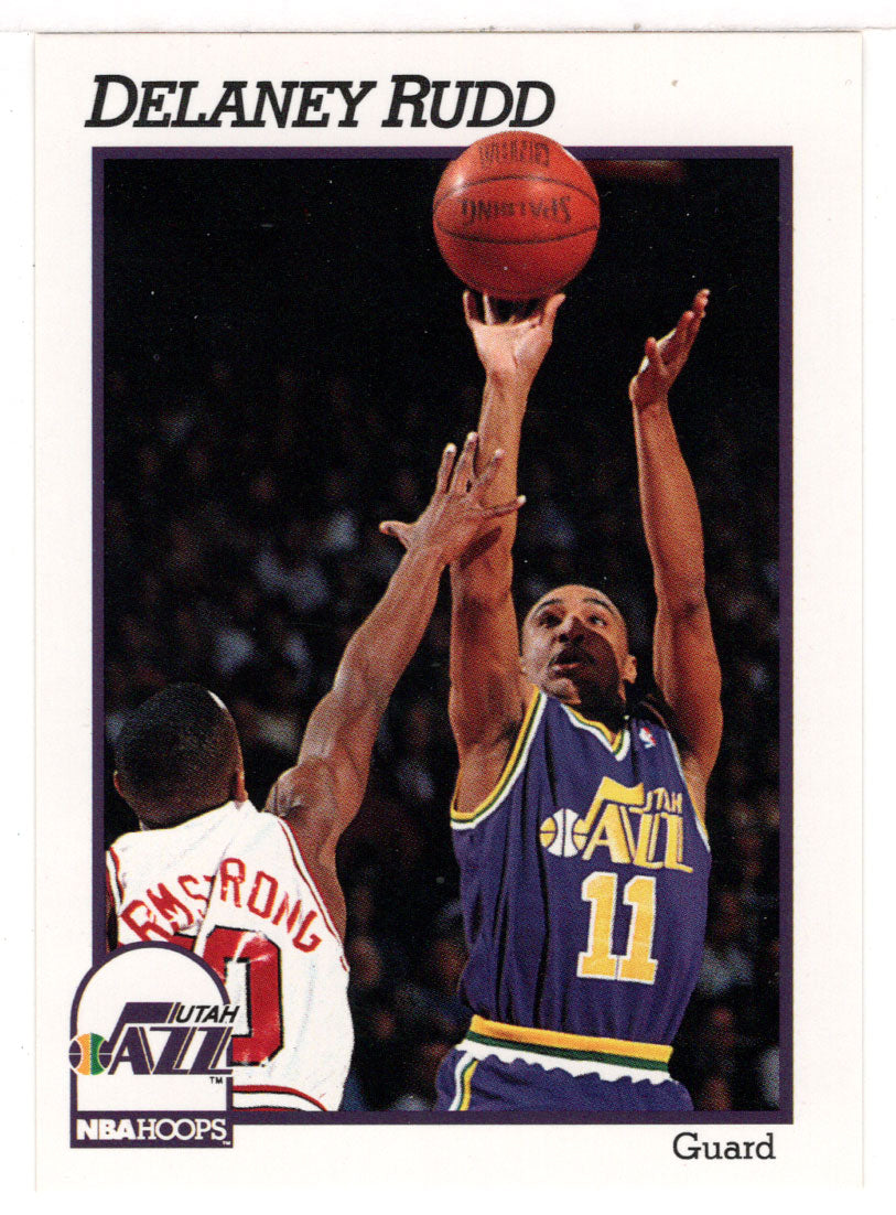 Delaney Rudd - Utah Jazz (NBA Basketball Card) 1991-92 Hoops # 442 Mint