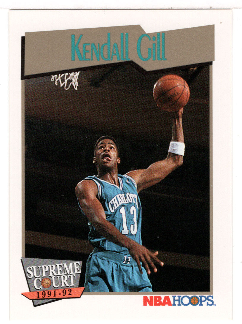 Kendall Gill - Charlotte Hornets - Supreme Court (NBA Basketball Card) 1991-92 Hoops # 454 Mint