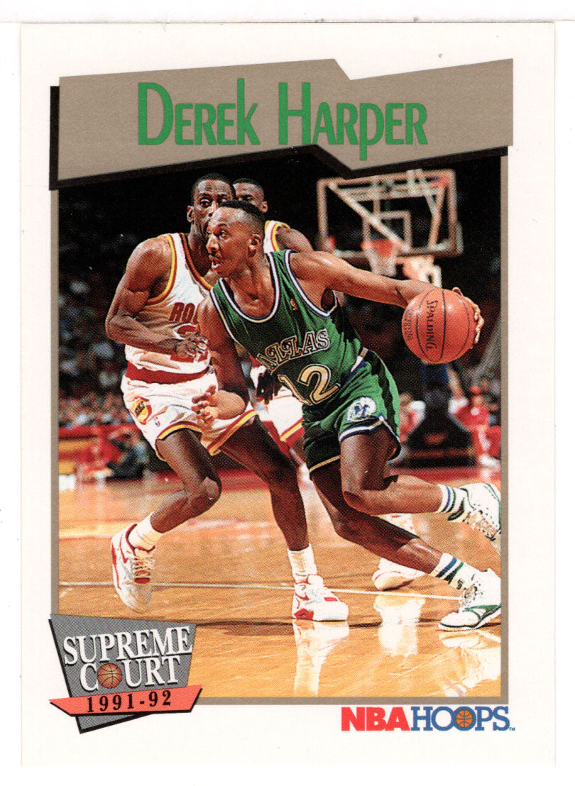 Derek Harper - Dallas Mavericks - Supreme Court (NBA Basketball Card) 1991-92 Hoops # 460 Mint