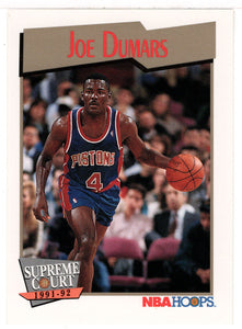 Joe Dumars - Detroit Pistons - Supreme Court (NBA Basketball Card) 1991-92 Hoops # 463 Mint
