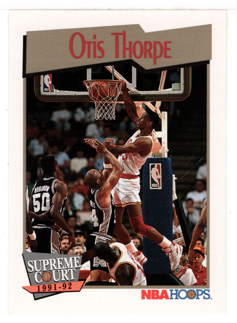 Otis Thorpe - Houston Rockets - Supreme Court (NBA Basketball Card) 1991-92 Hoops # 468 Mint