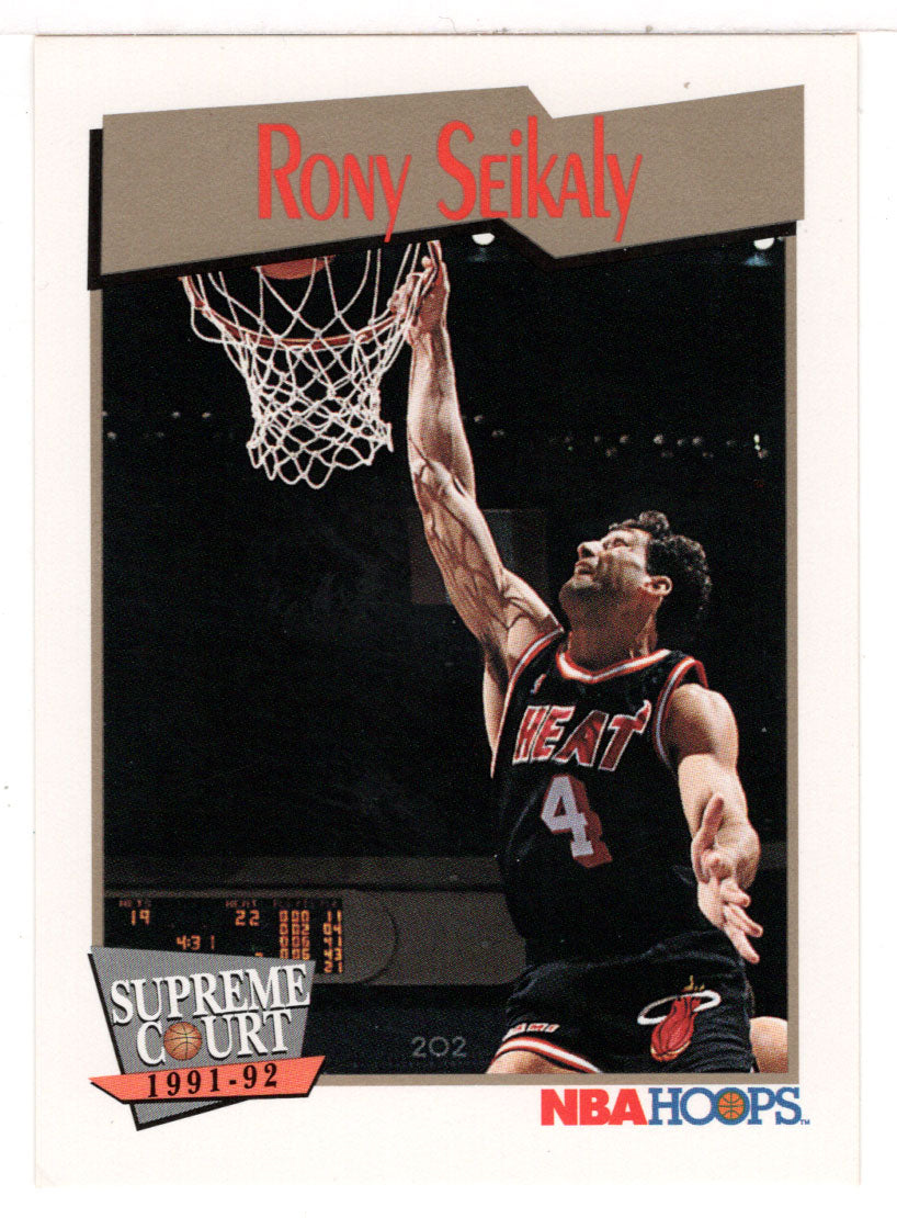 Rony Seikaly - Miami Heat - Supreme Court (NBA Basketball Card) 1991-92 Hoops # 476 Mint