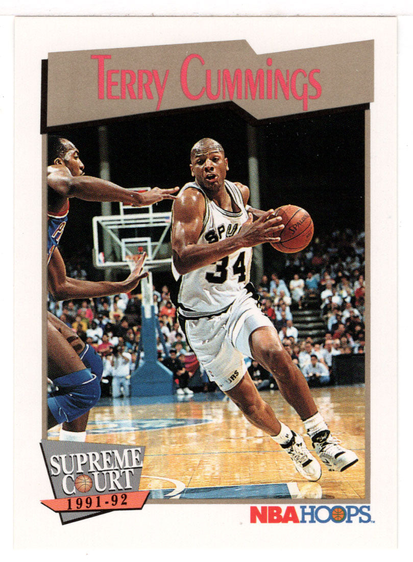 Terry Cummings - San Antonio Spurs - Supreme Court (NBA Basketball Card) 1991-92 Hoops # 495 Mint