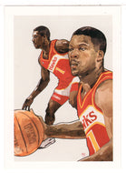 Travis Mays - Atlanta Hawks Team Checklist - Art (NBA Basketball Card) 1991-92 Hoops # 503 Mint
