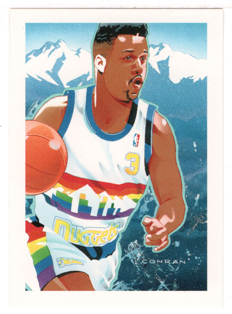 Chris Jackson - Denver Nuggets Team Checklist - Art (NBA Basketball Card) 1991-92 Hoops # 509 Mint