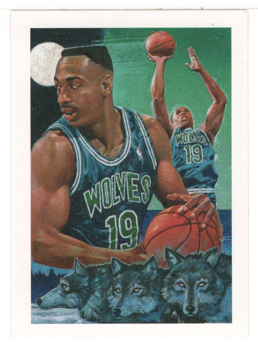 Tony Campbell - Minnesota Timberwolves Team Checklist - Art (NBA Basketball Card) 1991-92 Hoops # 518 Mint