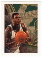 Gerald Wilkins - New York Knicks Team Checklist - Art (NBA Basketball Card) 1991-92 Hoops # 520 Mint