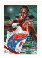Manute Bol - Philadelphia 76ers Team Checklist - Art (NBA Basketball Card) 1991-92 Hoops # 522 Mint