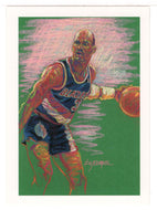 Terry Porter - Portland Trail Blazers Team Checklist - Art (NBA Basketball Card) 1991-92 Hoops # 524 Mint
