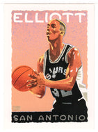 Sean Elliott - San Antonio Spurs Team Checklist - Art (NBA Basketball Card) 1991-92 Hoops # 526 Mint