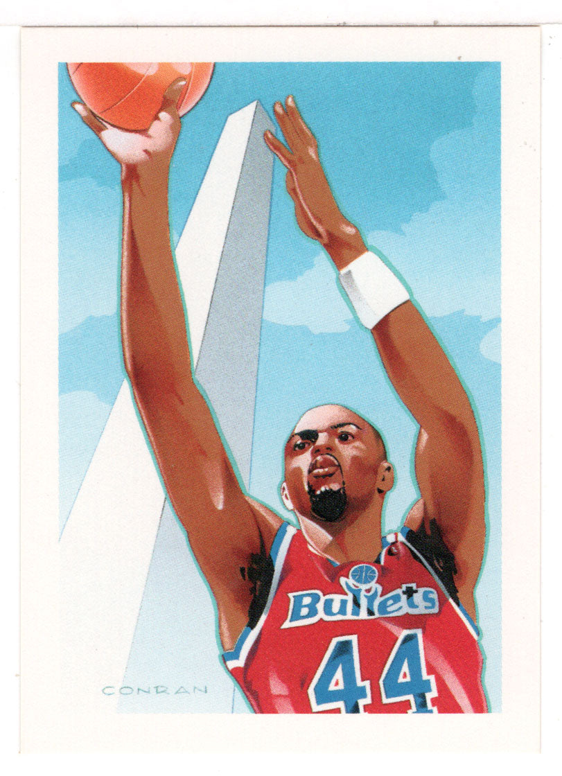 Harvey Grant - Washington Bullets Team Checklist - Art (NBA Basketball Card) 1991-92 Hoops # 529 Mint