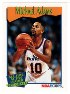 Michael Adams - Washington Bullets - All Time Active Leaders (NBA Basketball Card) 1991-92 Hoops # 530 Mint